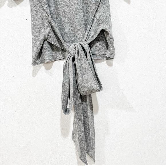 Jonathan Simkhai x Carbon38 Short Sleeve Tie Waist T-shirt Size S in Gray - Picture 8 of 11